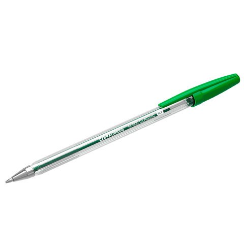 Ручка шариковая BRAUBERG «M-500 CLASSIC», ЗЕЛЕНАЯ, корпус прозрачный, узел 0.7 мм, линия письма 0.35 мм