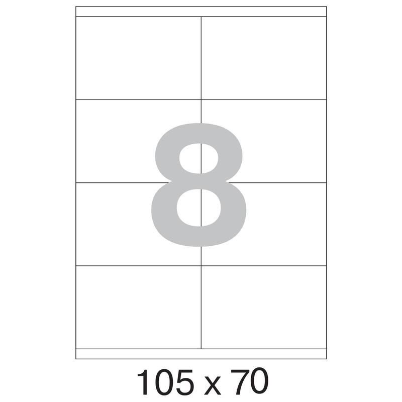 превью Этикетки самоклеящиеся Office Label белые 105×70 мм (8 штук на листе A4, 100 листов в упаковке)