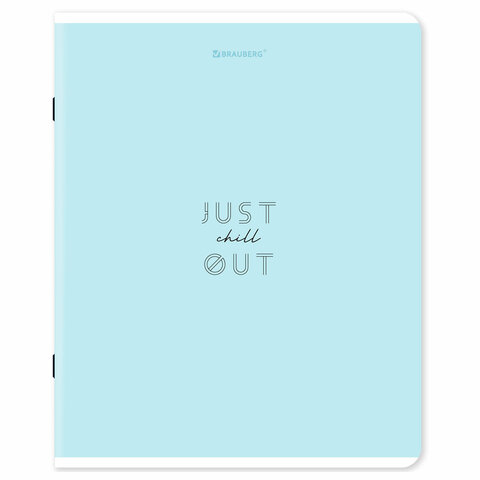 Тетрадь А5, 48 л., BRAUBERG, скоба, клетка, матовая ламинация, «Однотонный_Пастель», (микс в спайке)