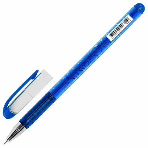 Ручка гелевая BRAUBERG «Profi-Gel PRO», СИНЯЯ, линия письма 0.4 мм, игольчатый наконечник 0.5 мм, печать на корпусе