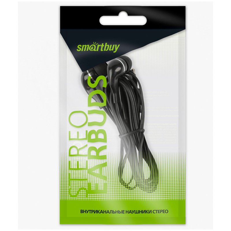 превью Наушники-вкладыши с микрофоном SmartBuy S4, 1.2м, черный
