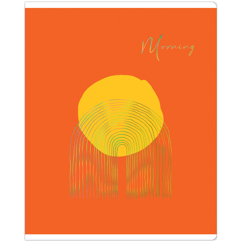 Тетрадь 48л., А5, клетка MESHU «Sunny life», матовая ламинация, тиснение фольгой