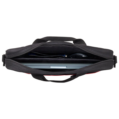 Сумка-портфель BRAUBERG «Practical» с отделением для ноутбука 15.6", черная, 29×40х7 см
