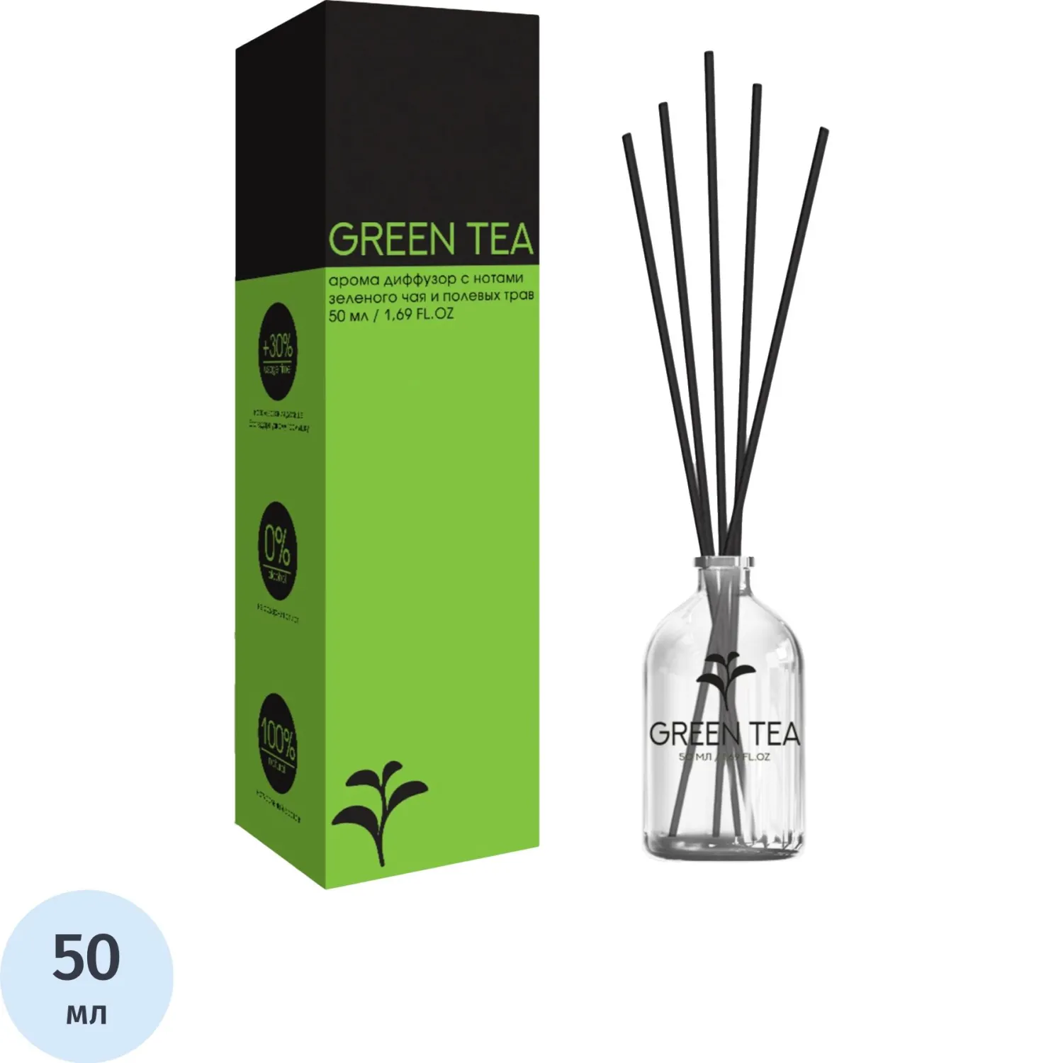 превью Аромадиффузор NEON AROMA HOME GREEN TEA 50 мл, DNEON50 - 5