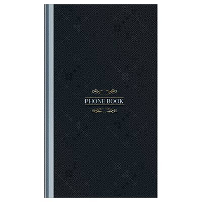 Телефонная книга А5, 80л., 7БЦ, OfficeSpace «Моноколор. Dark», выборочный УФ-лак, с высечкой