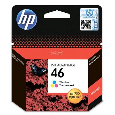 Картридж струйный HP 46 CZ638AE цв. для DJ 2520hc