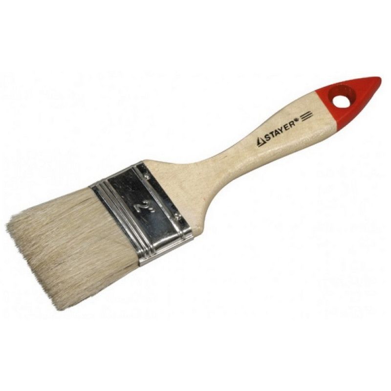 Кисть плоская 3"/75 мм, натур. щетина STAYER 0101-075