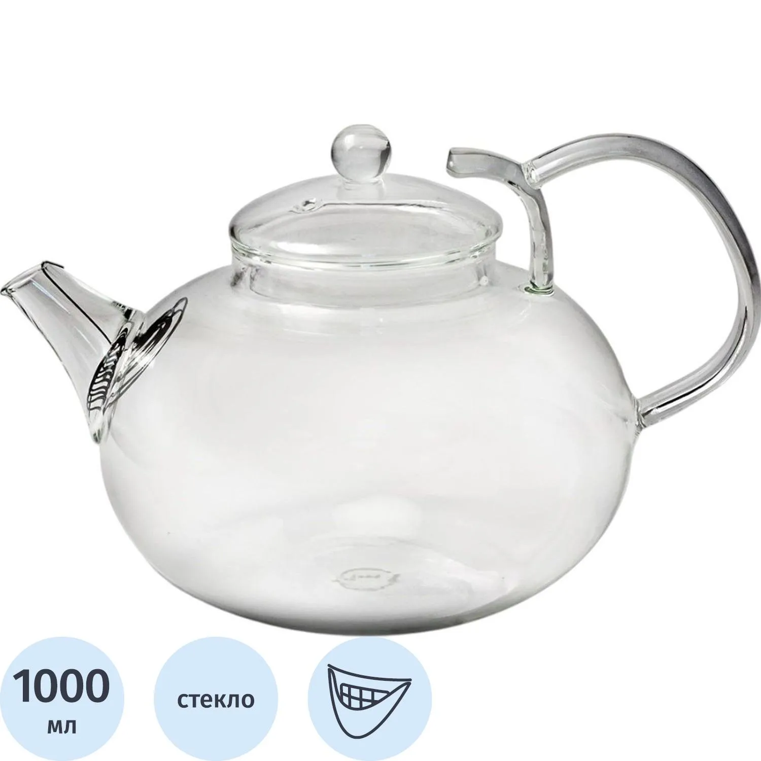 Чайник заварочный стеклянный Tima Иван-чай TP105 1000 мл