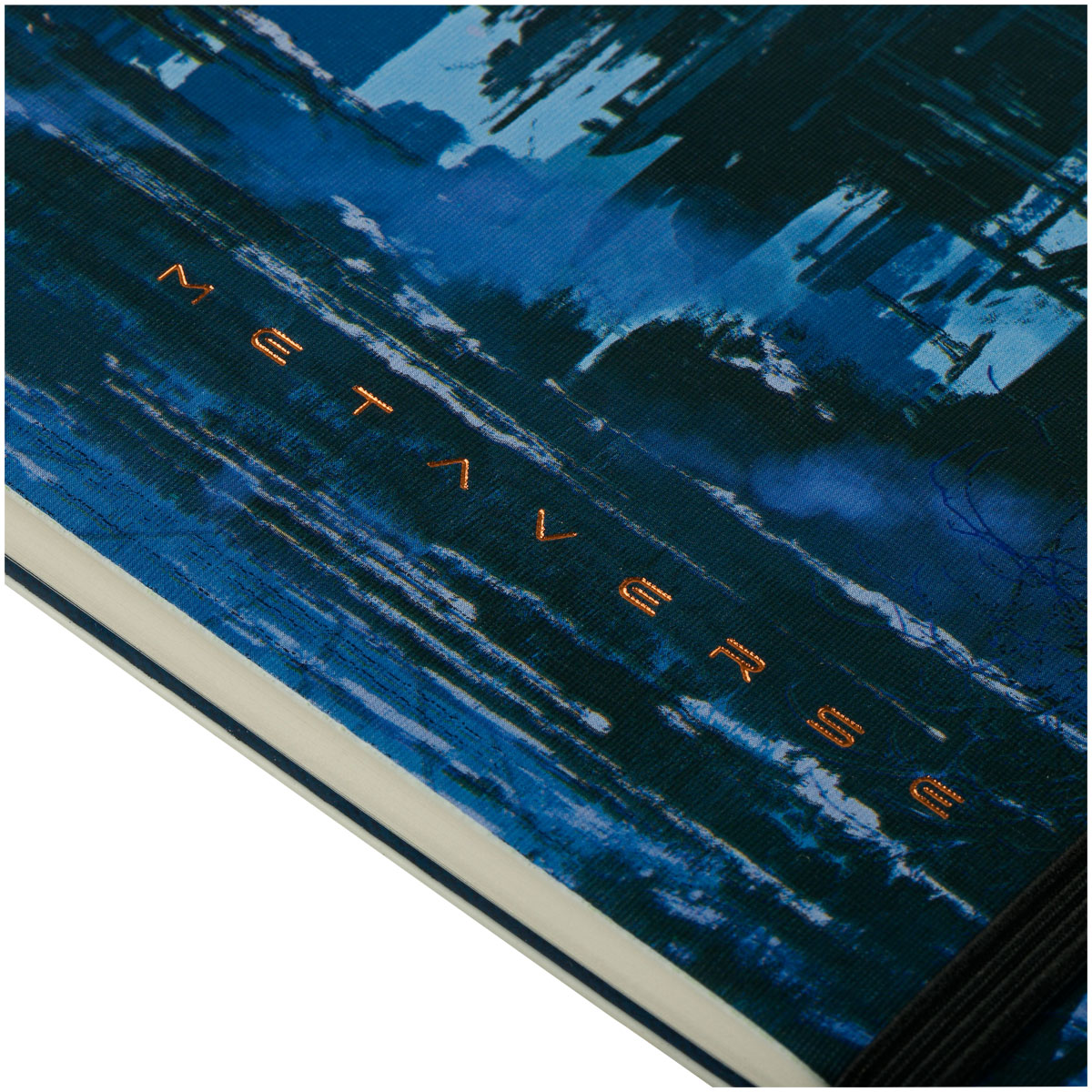Записная книжка А5 80л. ЛАЙТ, кожзам, Greenwich Line «Future. Fallen city», с резинкой, тиснение фольгой, блок в линию