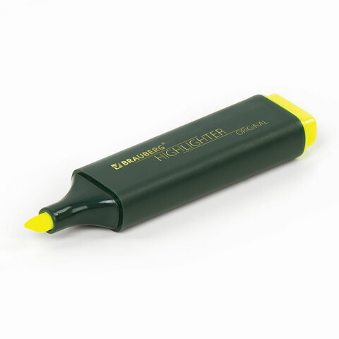 Текстовыделитель BRAUBERG «ORIGINAL», ЖЕЛТЫЙ, линия 1-5 мм