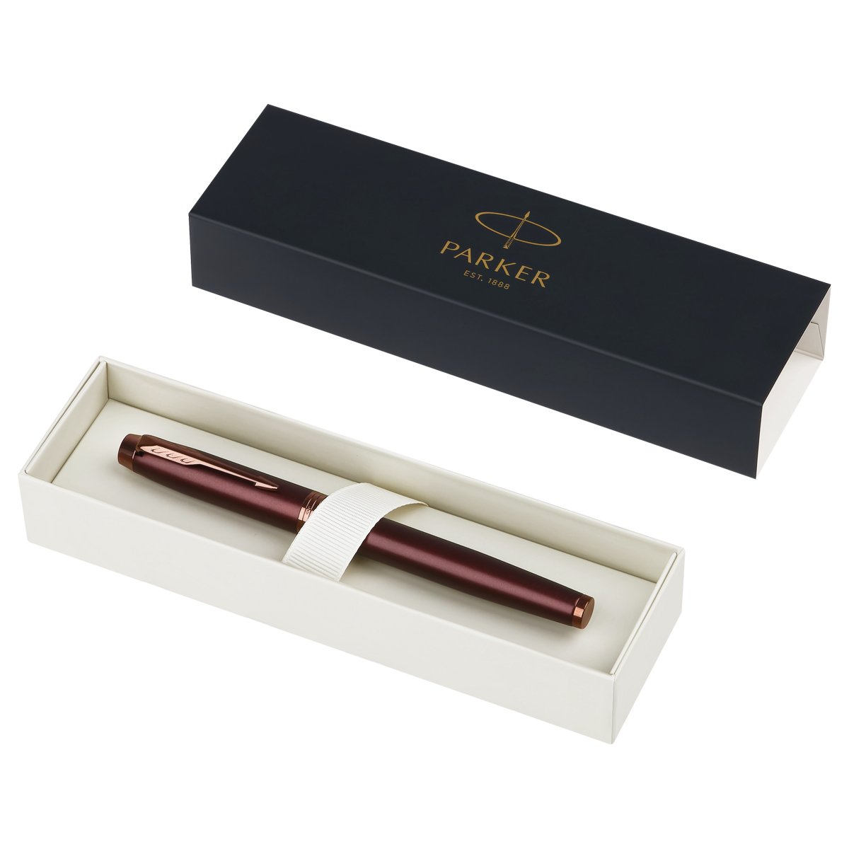 Ручка перьевая Parker «IM Professionals Monochrome Burgundy» синяя, 0.8мм, подарочная упаковка