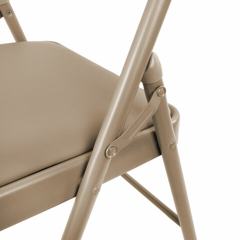 Стулья складные BRABIX «Golf Plus CF-003» КОМФОРТКОМПЛЕКТ 4шт. бежевый каркаскожзам бежевый533033