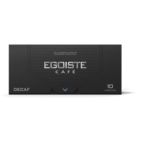 Кофе в капсулах EGOISTE «DECAF» для кофемашин Nespresso, 10 порций, арабика 100%, ФРАНЦИЯ