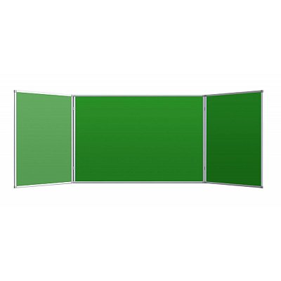Доска магнитно-меловая/маркерная 100×300 см трехсекционная зеленая лаковое покрытие Attache