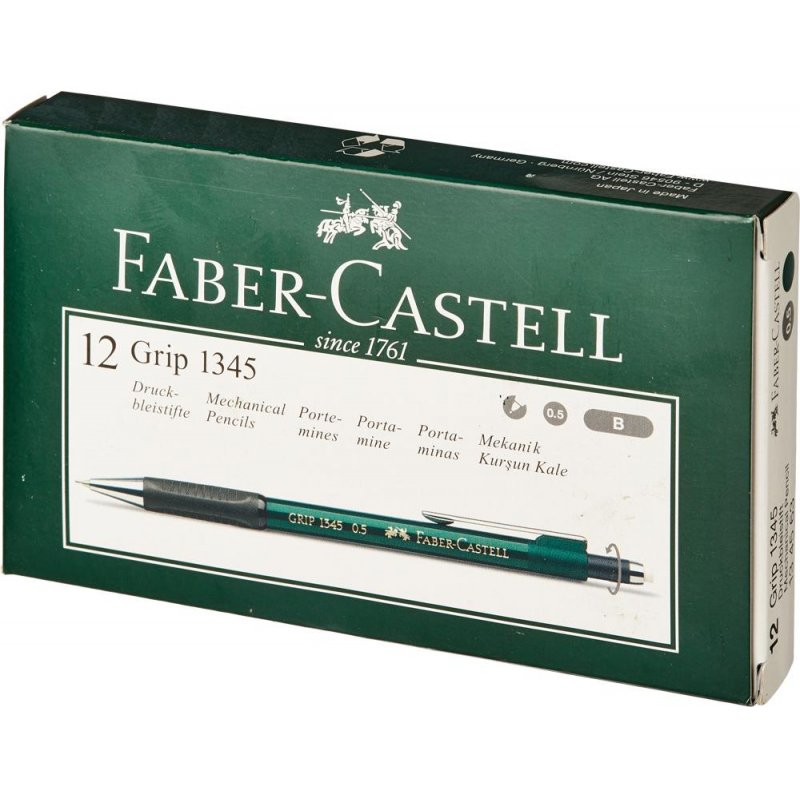 Карандаш механический Faber-Castell GRIP1345 (0,5мм, зеленый металлик)