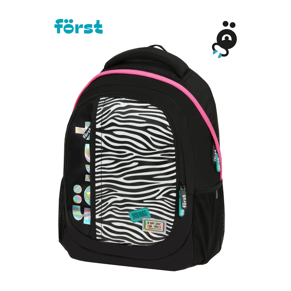 Рюкзак Först F-Trend «Fashion zebra» 40×29×18 см, 2 отделения, 3 кармана, эргономичная спинка