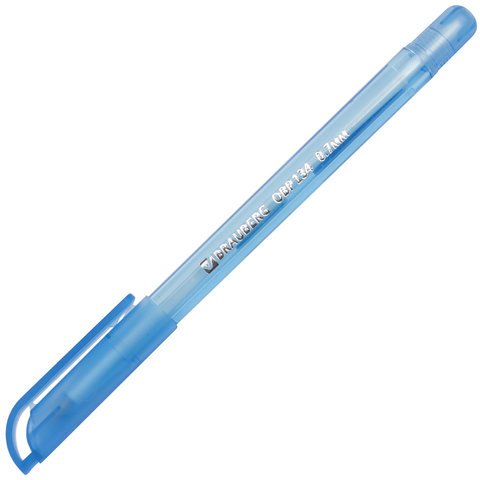 Ручка шариковая масляная BRAUBERG «Olive Pen Tone», СИНЯЯ, корпус тонированный, узел 0.7 мм, линия письма 0.35 мм
