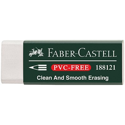 Ластик Faber-Castell «PVC-free», прямоугольный, картонный футляр, 31×23×12мм