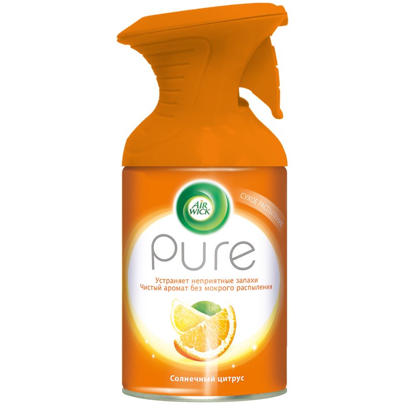 превью Освежитель воздуха аэрозольный Airwick «Pure. Солнечный цитрус», сухое распыление, 250мл