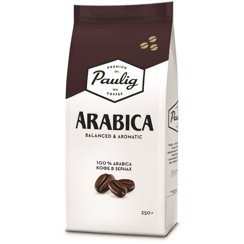 превью Кофе в зернах PAULIG «Arabica», натуральный, 250 г, вакуумная упаковка