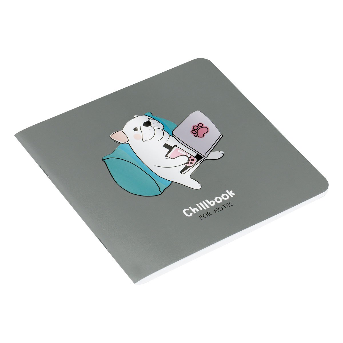 Записная книжка 170×170 мм 40л. на скрепке MESHU «Chillbook», soft-touch ламинация, выборочный УФ-лак, блок без линовки, 80г/м2