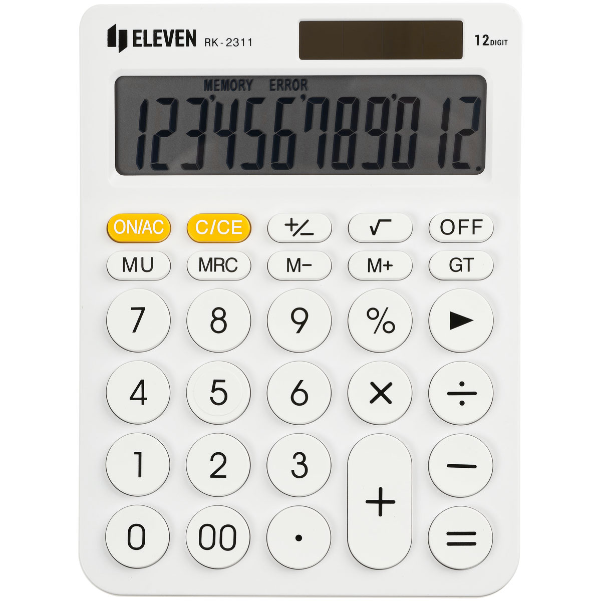 Калькулятор настольный Eleven RK-2311-WH, 12 разрядов, двойное питание, 143×192×26мм, белый