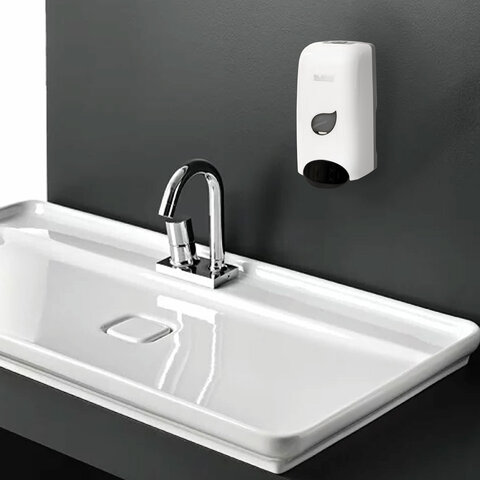 Диспенсер для мыла-пены LAIMA PROFESSIONAL ECO, НАЛИВНОЙ, 1 л, белый, ABS-пластик