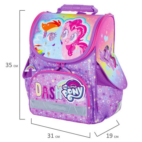 Ранец TIGER FAMILY для начальной школы, «Nature Quest», «Rainbow Dash & Pinkie Pie», ЛИЦЕНЗИЯ, 35×31×19 см, 228969