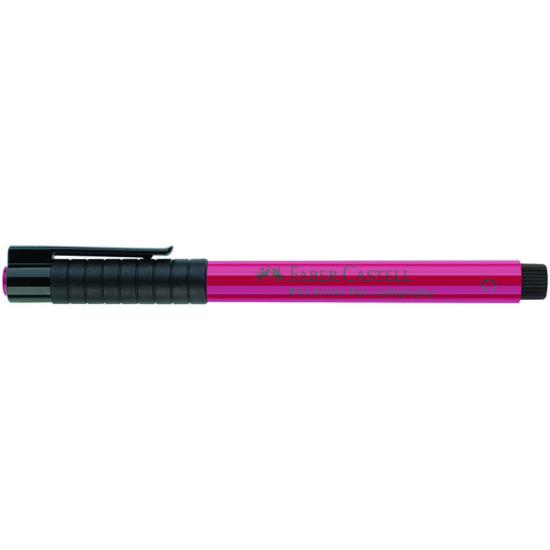Ручка капиллярная Faber-Castell «Pitt Artist Pen Calligraphy» цвет 127 розовый кармин, С=2.5мм, пишущий узел каллиграфический