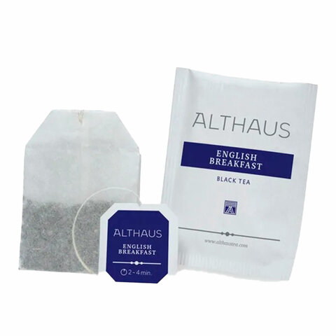 Чай ALTHAUS «English Breakfast» черный, 20 пакетиков в конвертах по 1.75 г, ГЕРМАНИЯ