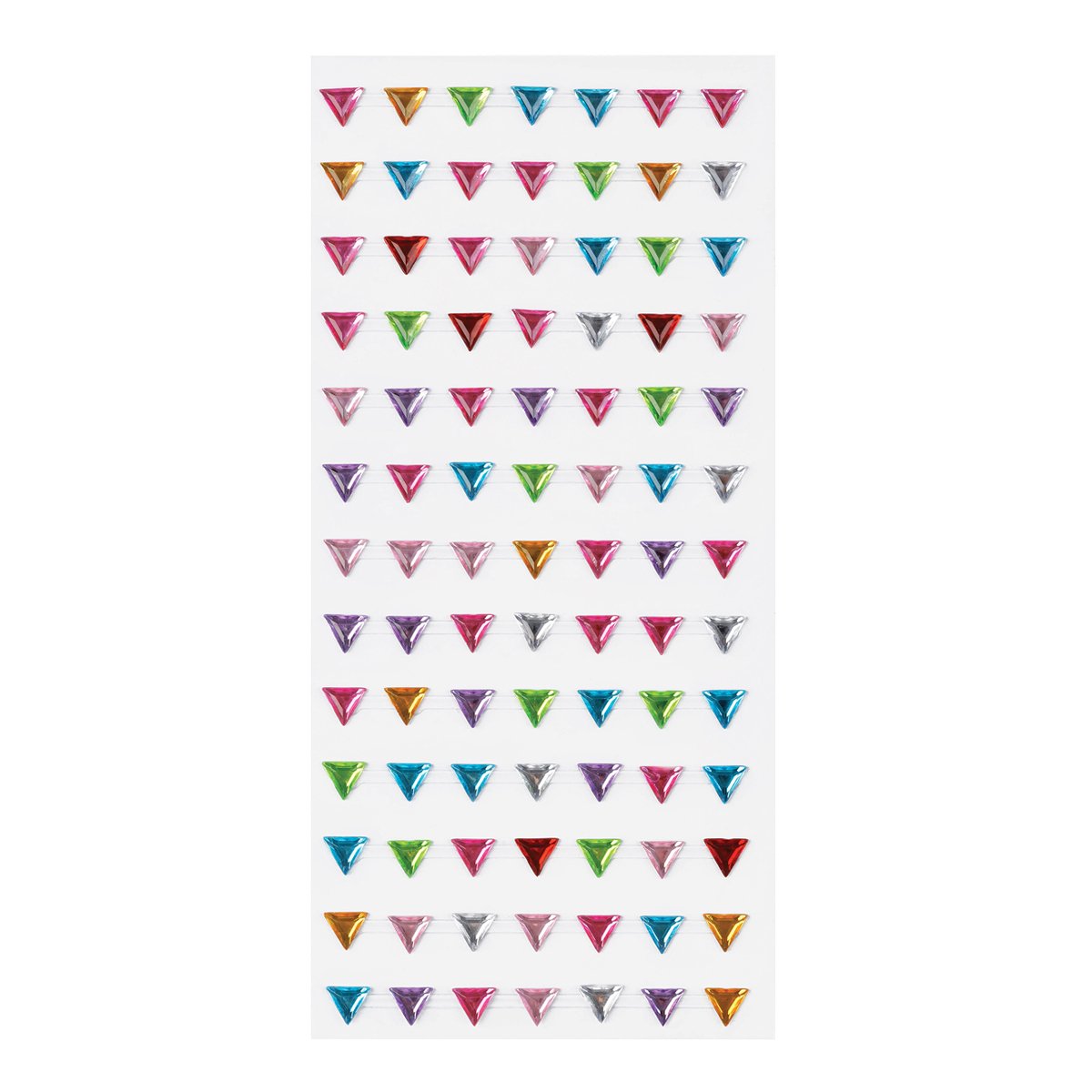 Наклейки акриловые MESHU «Сolorful crystal», 25×10см, стразы, 91 наклейка, инд. уп., европодвес