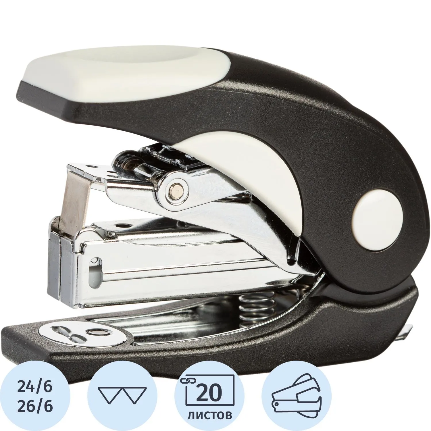 превью Степлер -мини КОМУС 6116 Light-Force N24/6 до 20л, энергосберег, антист, черн