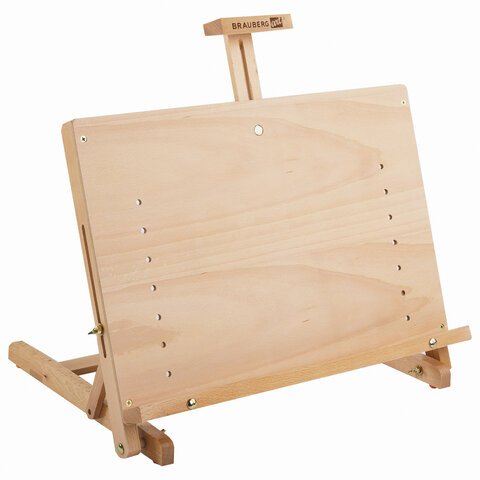 Мольберт настольный BRAUBERG ART CLASSIC, регулируемый верхний держатель, 50×37х39 см, бук