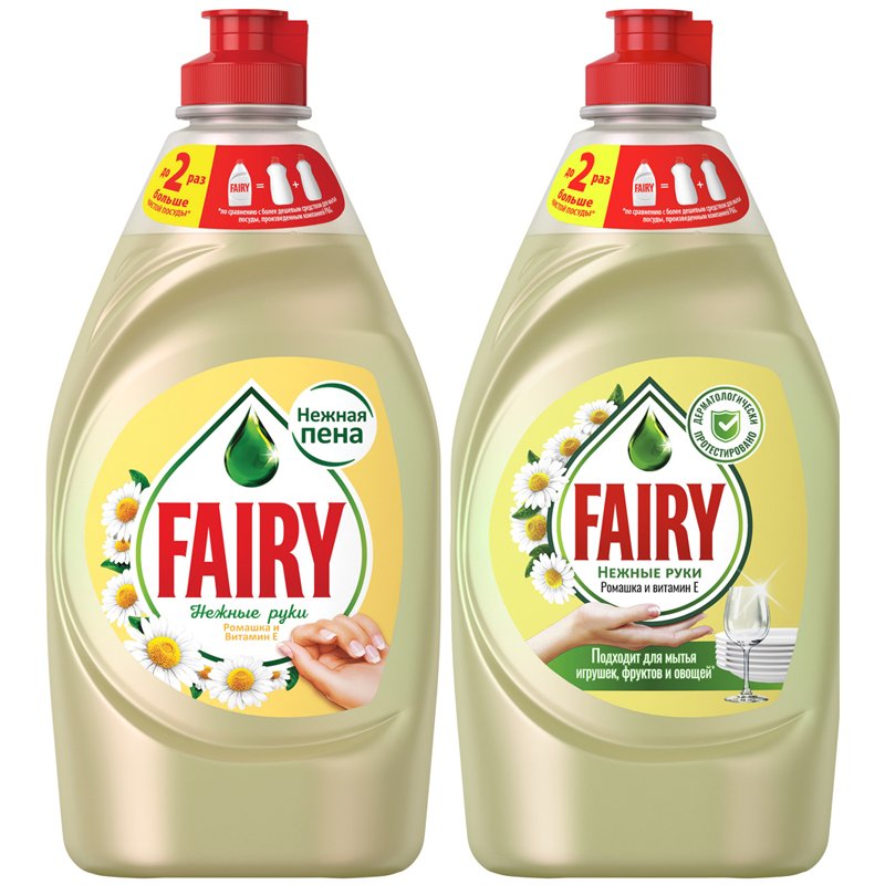 Средство для мытья посуды Fairy Нежные руки ромашка и витамин Е 450 мл
