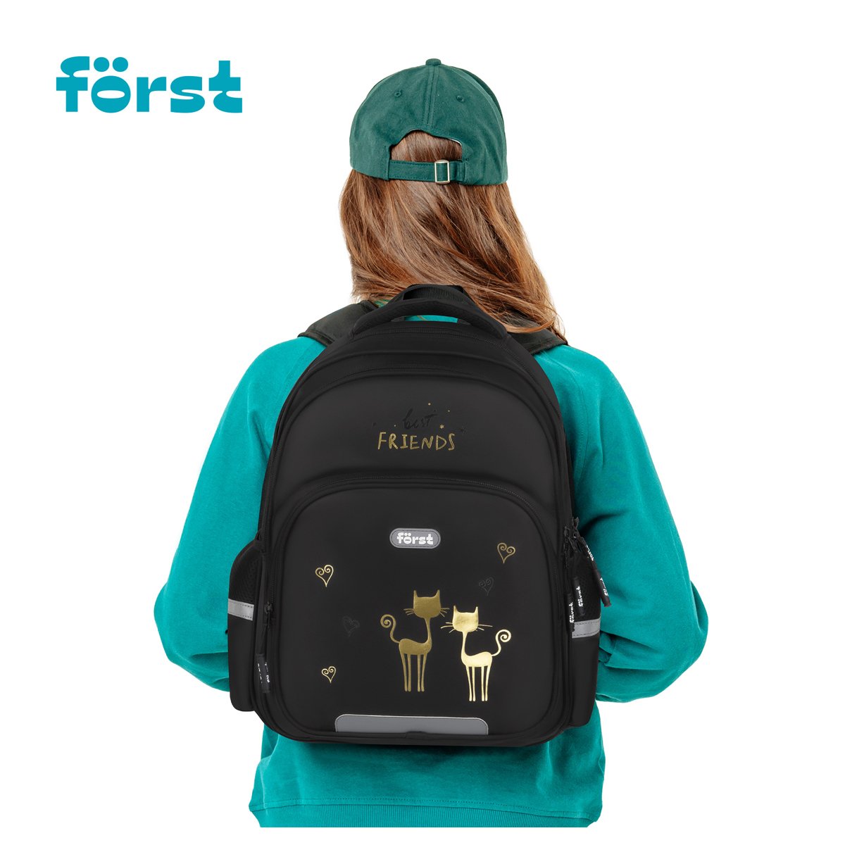 Рюкзак Först F-Comfy «Best friends» 38×29×15см, 2 отделения, 3 кармана, анатомическая спинка