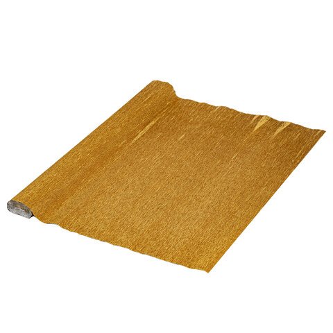 Бумага гофрированная (ИТАЛИЯ) 180 г/м2, античное золото (807), 50×250 см, BRAUBERG FLORE