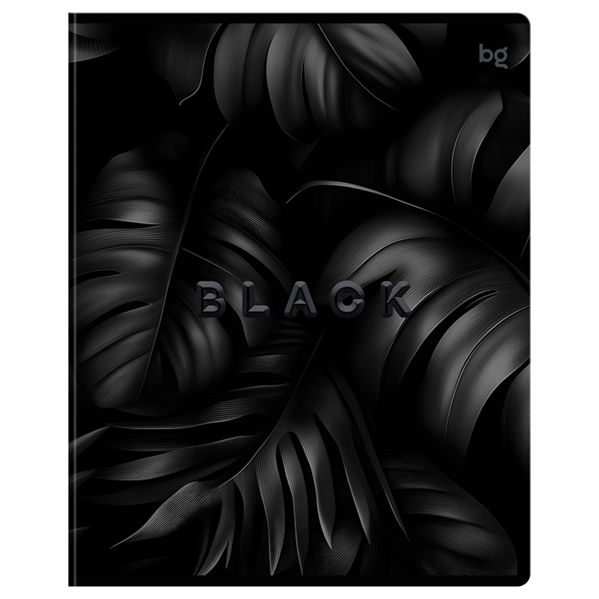 Тетрадь 48л., А5, клетка BG «Just Black», soft-touch ламинация, выб. лак