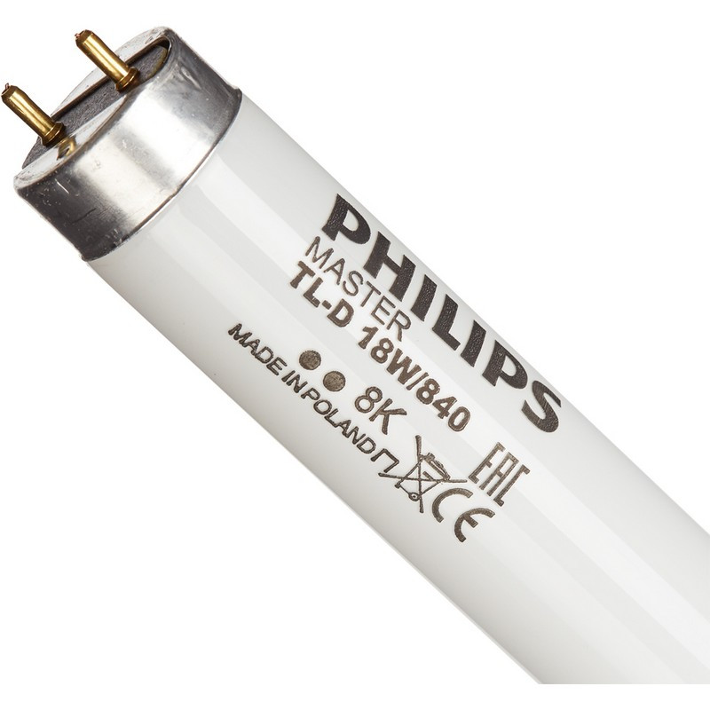Лампа люминесцентная Philips 18Вт G13 4000k нейтральный белый Трубка Т8