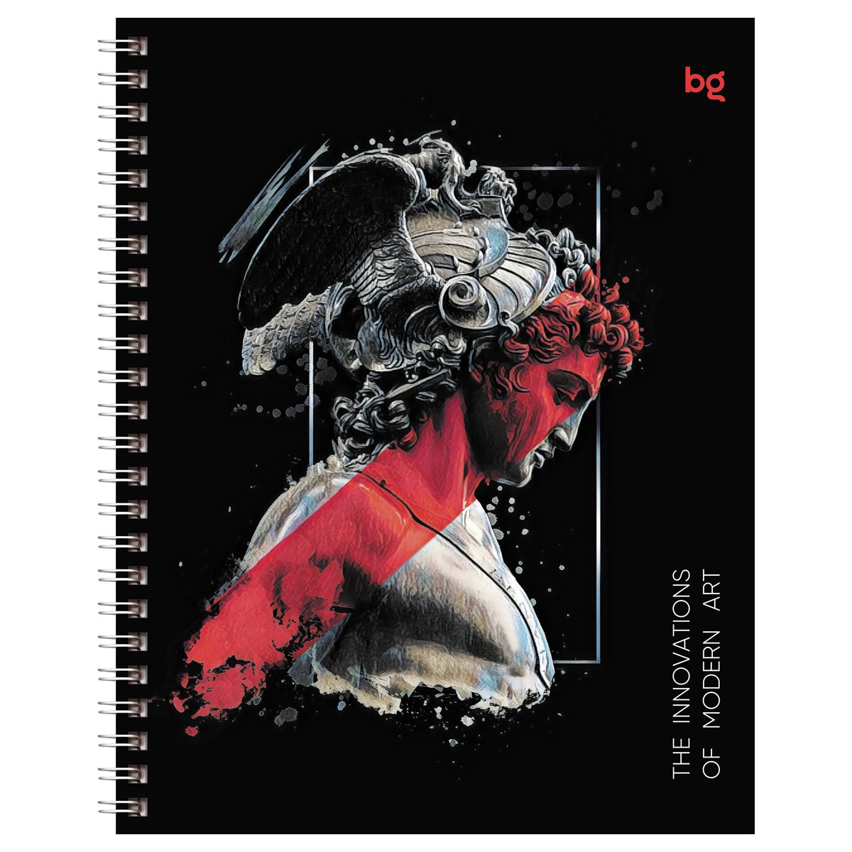 Тетрадь 96л., А5, клетка на гребне BG «Modern art»