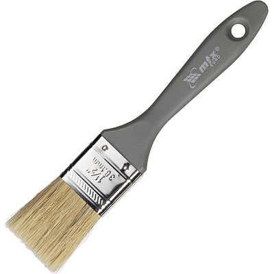 Кисть плоская Евро 1.5"/36 мм, натур. щетина, пласт. ручка MTX 83062