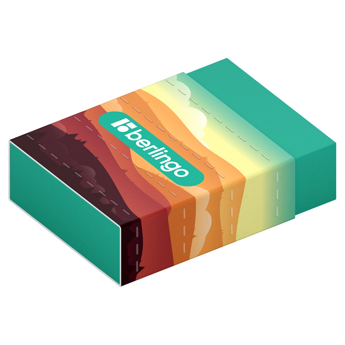 Ластик Berlingo «Scenic», Eco-PVC, картонный держатель, 45×32×11мм