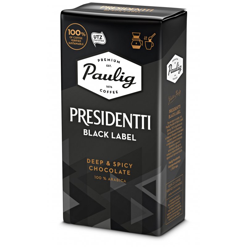 Кофе молотый Paulig Presidentti Black 100% арабика 250 г