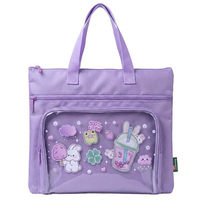 Папка на молнии с ручками BRAUBERG KIDS, ПВХ-карман, 27×35 см, «Ягодный коктейль»