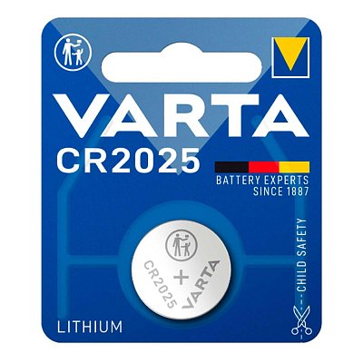 Батарейка Varta ELECTRONICS CR2025 1шт Lithium 3V (6025) (1/10/100)