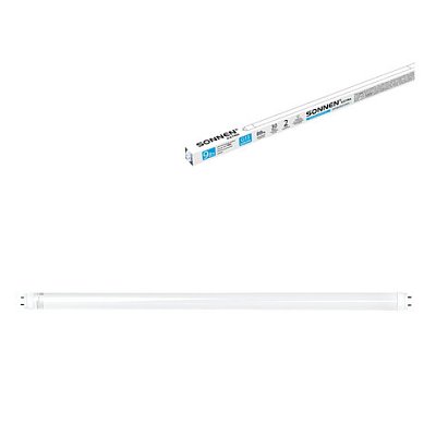 Лампа-трубка светодиодная SONNEN EXTRA, 9 (18) Вт, G13, 30000 ч, 60 см, холодный белый, LED T8-9W-6500-G13