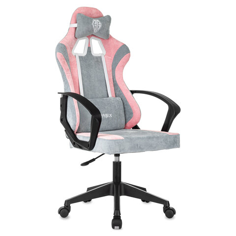 превью Кресло компьютерное BRABIX ''Forcer GM-127''2 подушкитканьрозовое/серое533215
