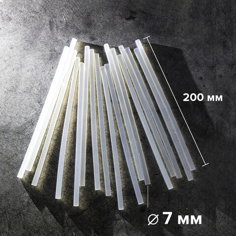 Клеевые стержнидиаметр 7 ммдлина 200 ммпрозрач0.5 кг (58 шт. ) BRAUBERG671054