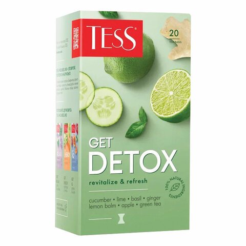 Чай Tess Get Detox revitalize&refresh зеленый 20 пакетиков