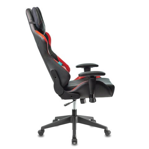 Кресло компьютерное Zombie VIKING 5 AERO, 2 подушки, экокожа, черное/красное