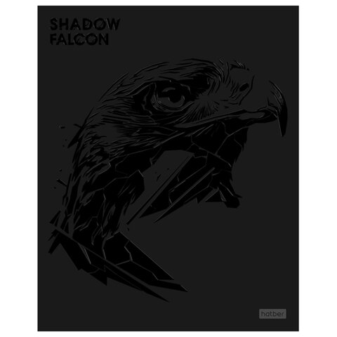 Тетрадь А5, 48 л., HATBER, скоба, клетка, матовая ламинация, 3D-лак, «Shadow» (микс в спайке), 093204